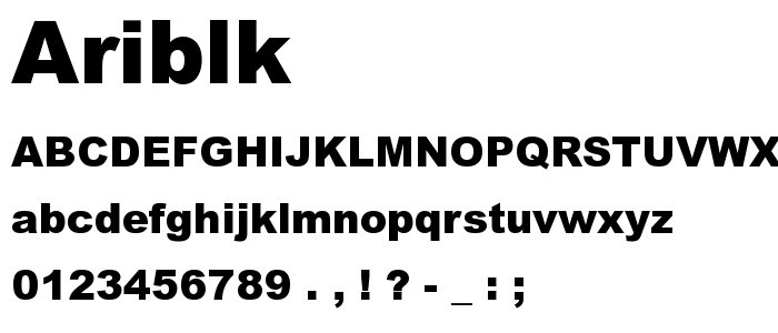 Ariblk font