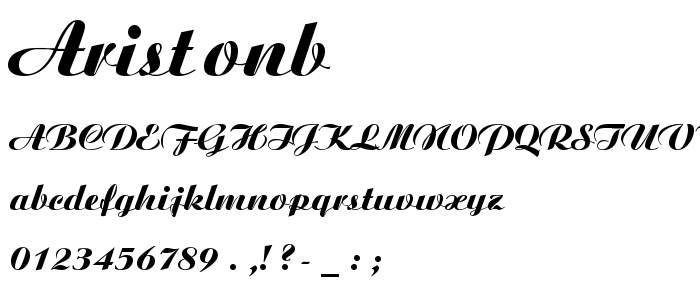 Aristonb font