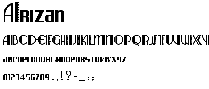 Arizan font