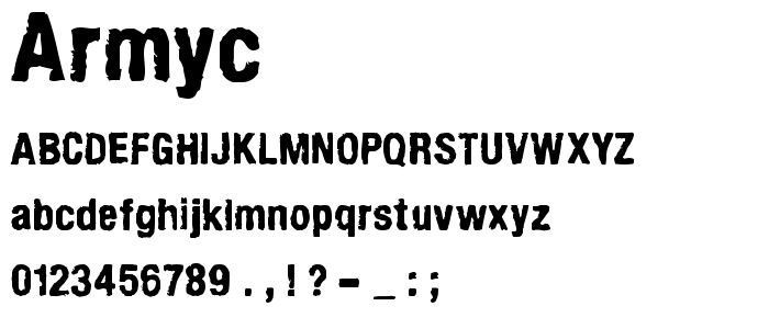 Armyc font