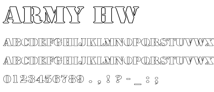 Army_Hw font