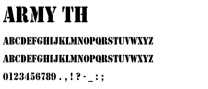 Army_Th font