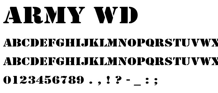 Army_Wd font