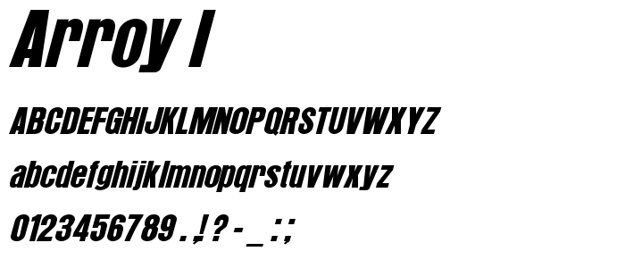 Arroy_I font