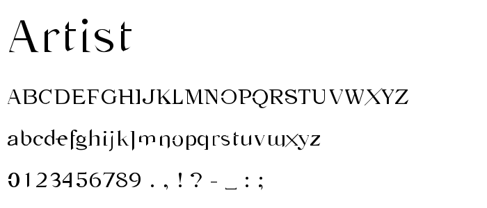 Artist font