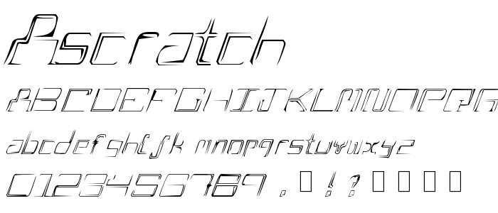 Ascratch font