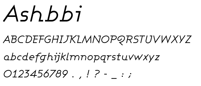 Ashbbi font