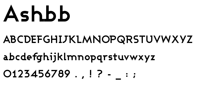 Ashbb font