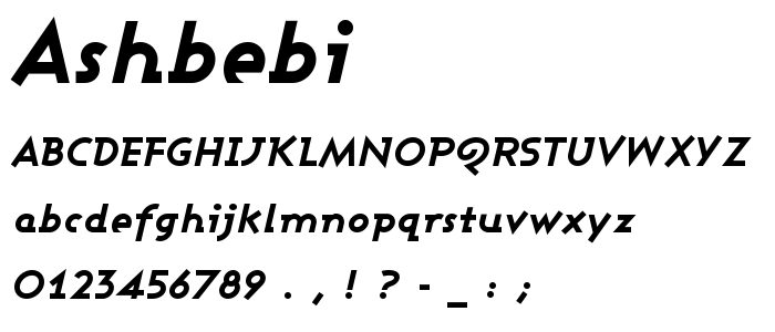 Ashbebi font