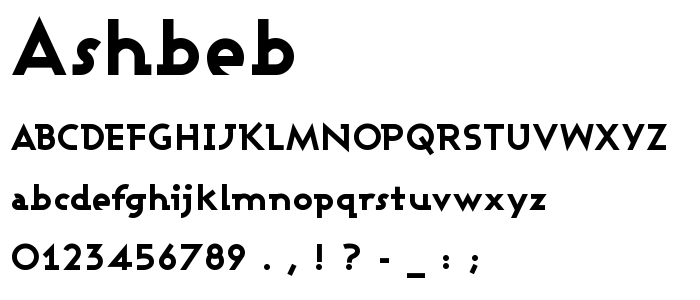 Ashbeb font