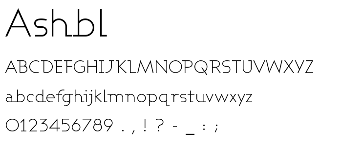 Ashbl font