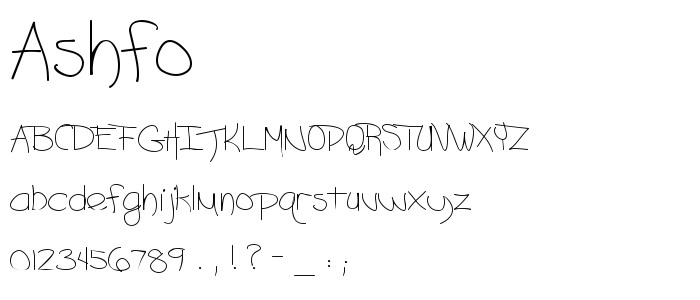 Ashfo font