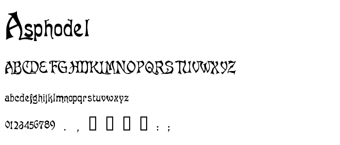 Asphodel font