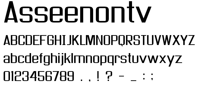 Asseenontv font