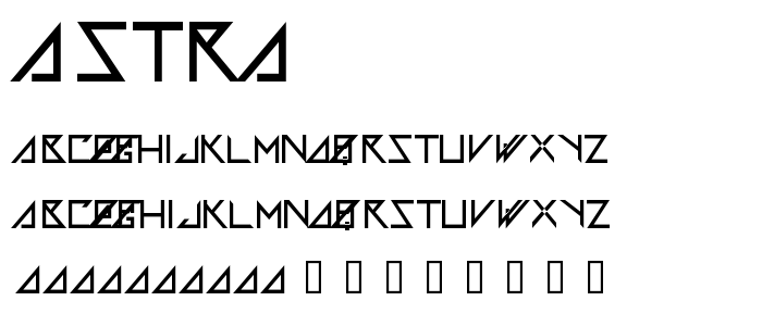 Astra font