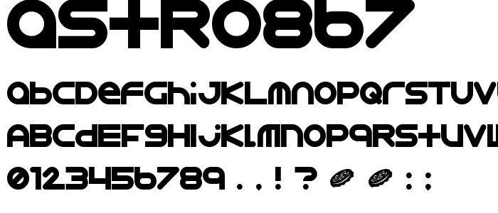 Astro867 font