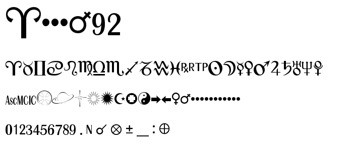 Astro92 font