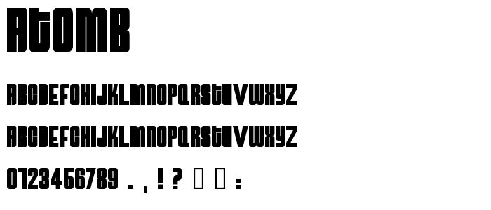 Atomb font