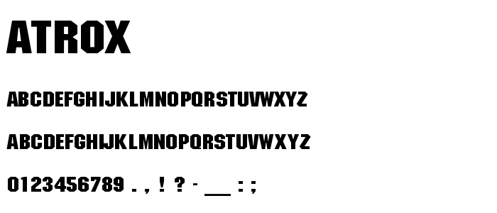 Atrox font