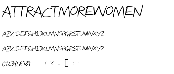 Attractmorewomen font