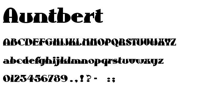 Auntbert font