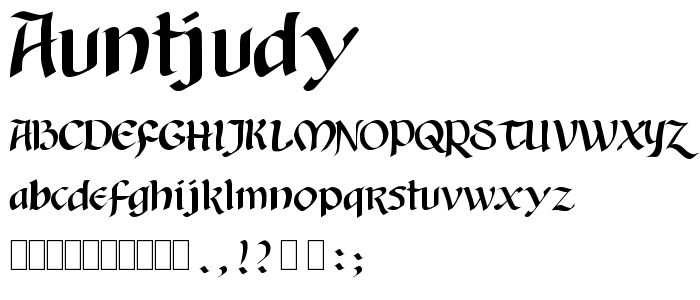 Auntjudy font