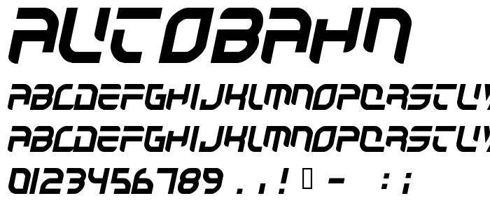 Autobahn font