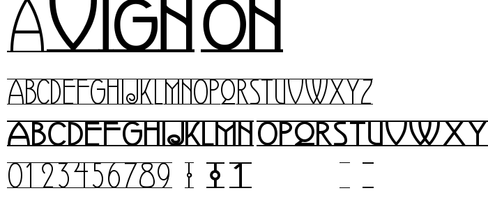 Avignon font