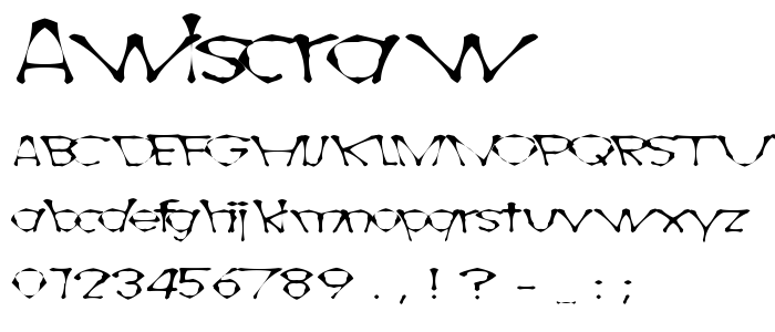 Awlscraw font