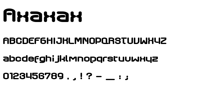 Axaxax font