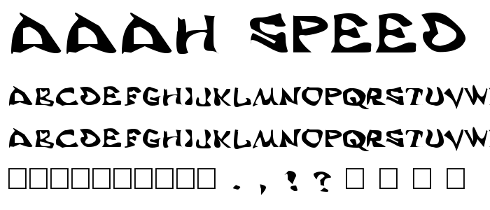 Aaah_Speed font