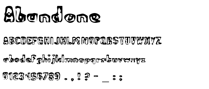 Abandone font