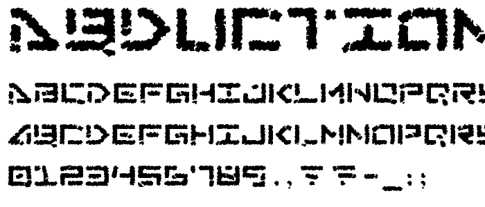 Abductioniii font