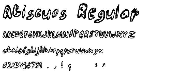 Abiscuos_Regular font