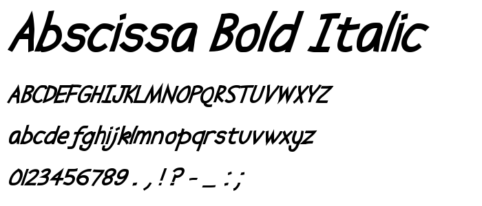 Abscissa_Bold_Italic font