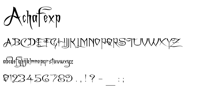 Achafexp font