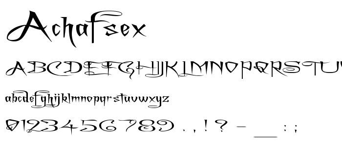 Achafsex font