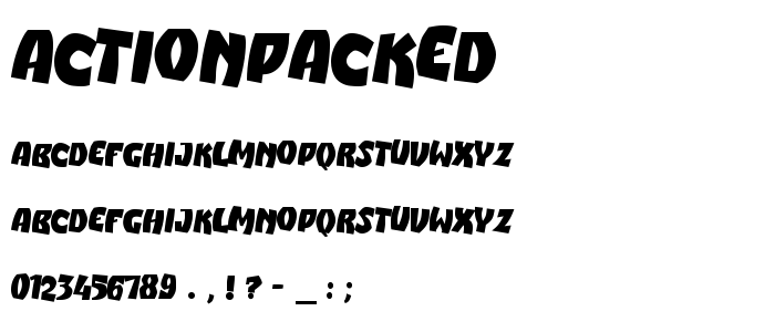 Actionpacked font