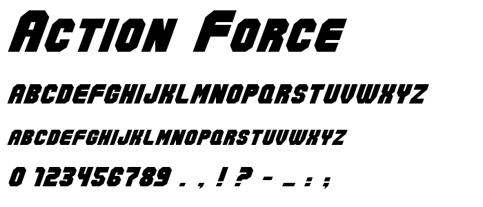 Action Force font