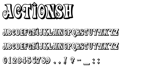 Actionsh font