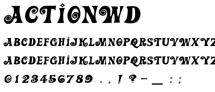 Actionwd font