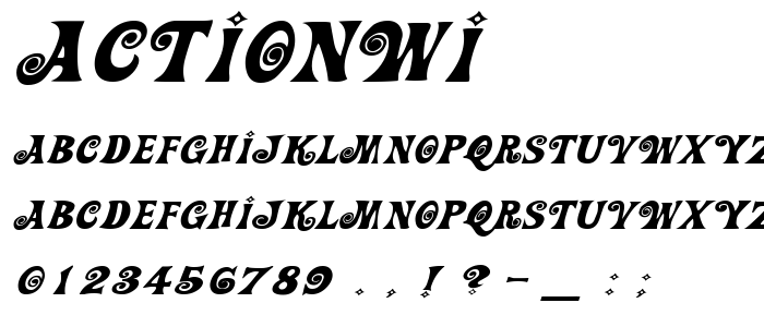 Actionwi font