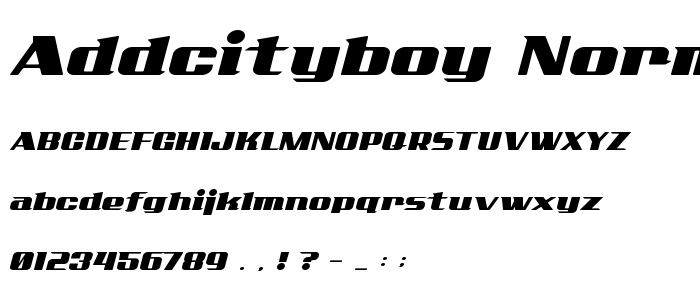 Addcityboy_Normal font