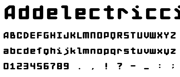 Addelectriccity font