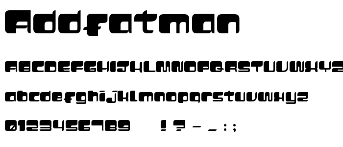 Addfatman font