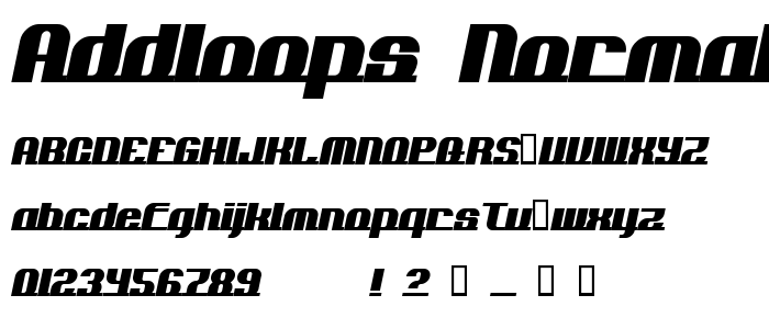 Addloops_Normal font
