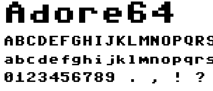 Adore64 font