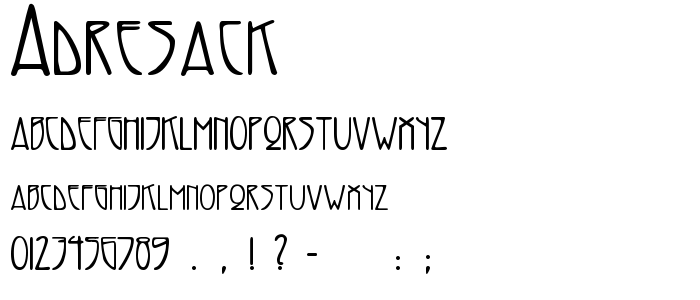 Adresack font