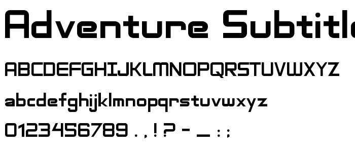 Adventure_Subtitles font