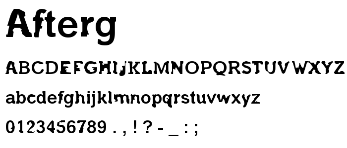 Afterg font